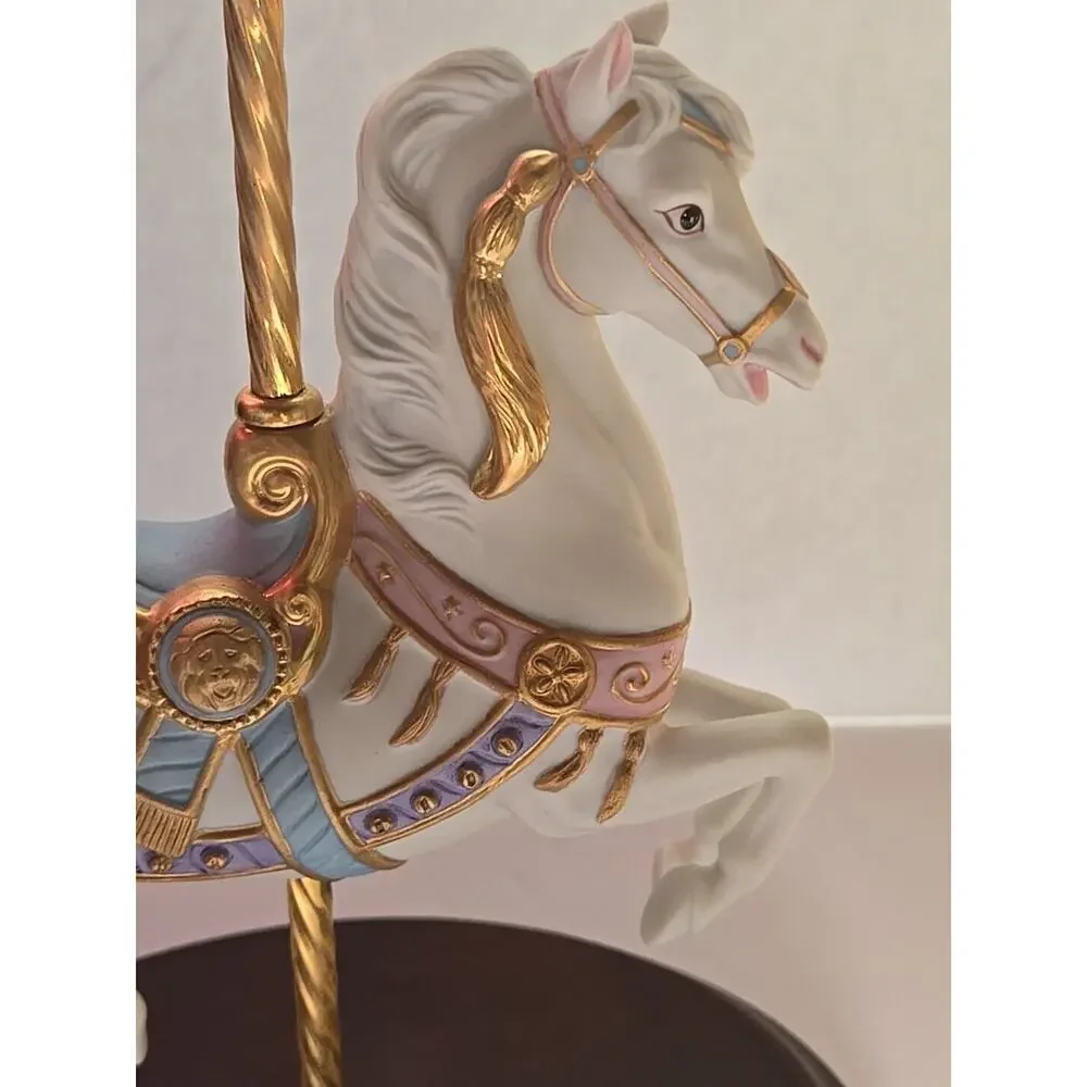 1987 The Franklin Mint Carrousel Magic Horse Figurine By Lynn Lupetti - Picture 10 of 16